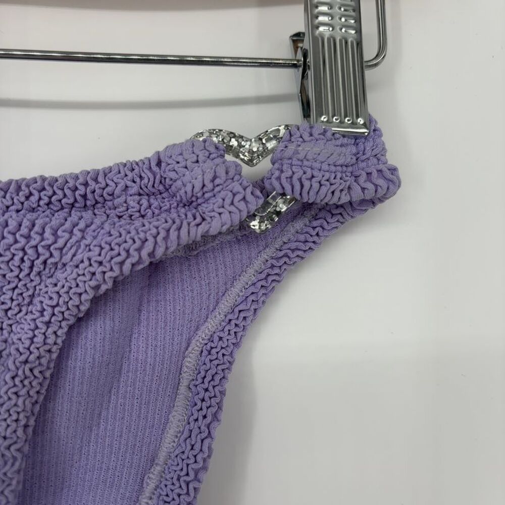 Hunza G Lilac Bandeau Bikini Set - Picture 3 of 5